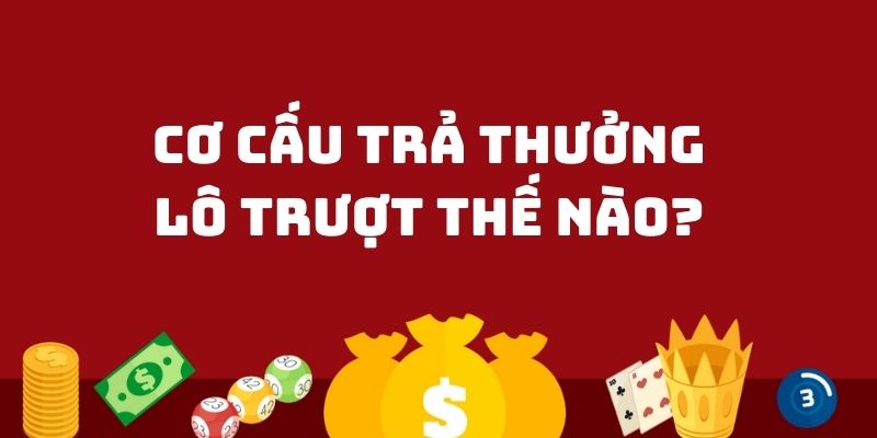 Cơ cấu thưởng của lô trượt tại ba khu vực Bắc - Trung - Nam